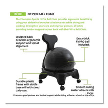 Load image into Gallery viewer, Champion Sports wholesale. Fitpro Ball Chair, Gray-gray, Gray Base. HSD Wholesale: Janitorial Supplies, Breakroom Supplies, Office Supplies.