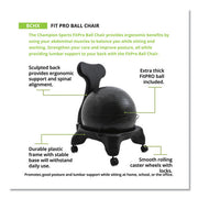 Champion Sports wholesale. Fitpro Ball Chair, Gray-gray, Gray Base. HSD Wholesale: Janitorial Supplies, Breakroom Supplies, Office Supplies.