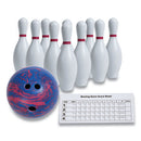 Champion Sports wholesale. Bowling Set, Plastic-rubber, White, 1 Ball-10 Pins-set. HSD Wholesale: Janitorial Supplies, Breakroom Supplies, Office Supplies.