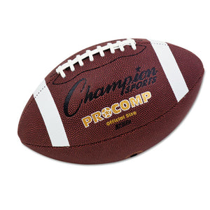 Champion Sports wholesale. Pro Composite Football, Official Size, 22", Brown. HSD Wholesale: Janitorial Supplies, Breakroom Supplies, Office Supplies.