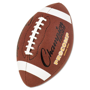 Champion Sports wholesale. Pro Composite Football, Junior Size, 20.75", Brown. HSD Wholesale: Janitorial Supplies, Breakroom Supplies, Office Supplies.