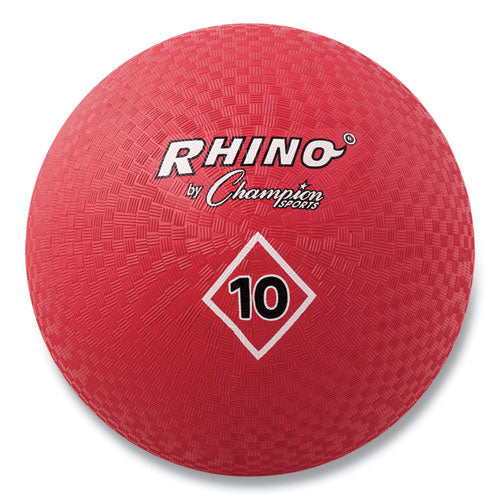 Champion Sports wholesale. Playground Ball, 10" Diameter, Red. HSD Wholesale: Janitorial Supplies, Breakroom Supplies, Office Supplies.