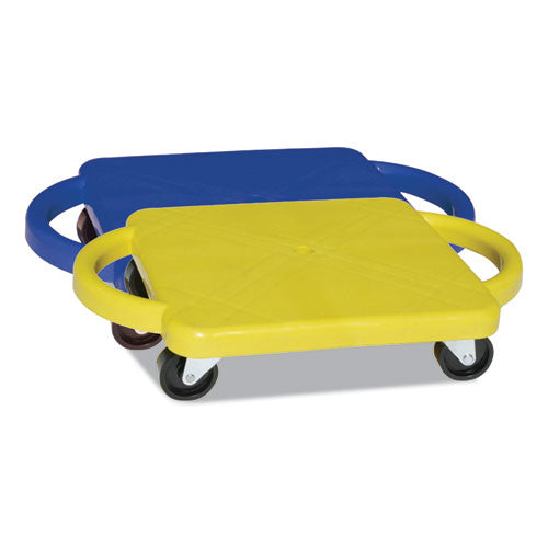 Champion Sports wholesale. Scooter With Handles, Blue-yellow, 4 Rubber Swivel Casters, Plastic, 12 X 12. HSD Wholesale: Janitorial Supplies, Breakroom Supplies, Office Supplies.