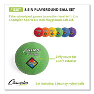 Champion Sports wholesale. Playground Ball Set, Nylon, Assorted Colors, 6-set. HSD Wholesale: Janitorial Supplies, Breakroom Supplies, Office Supplies.