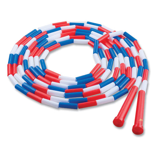 Champion Sports wholesale. Segmented Plastic Jump Rope, 16ft, Red-blue-white. HSD Wholesale: Janitorial Supplies, Breakroom Supplies, Office Supplies.