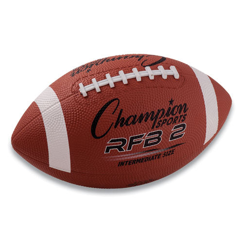 Champion Sports wholesale. Rubber Sports Ball, For Football, Intermediate Size, Brown. HSD Wholesale: Janitorial Supplies, Breakroom Supplies, Office Supplies.