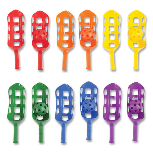 Champion Sports wholesale. Scoop Ball Set, Plastic, Assorted Colors, 2 Scoops-1 Ball Per Set, 6 Sets. HSD Wholesale: Janitorial Supplies, Breakroom Supplies, Office Supplies.