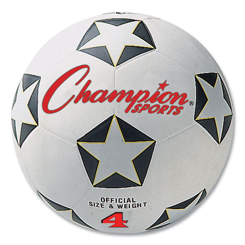 Champion Sports wholesale. Rubber Sports Ball, For Soccer, No. 4, White-black. HSD Wholesale: Janitorial Supplies, Breakroom Supplies, Office Supplies.