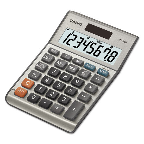 Casio® wholesale. Ms-80b Tax And Currency Calculator, 8-digit Lcd. HSD Wholesale: Janitorial Supplies, Breakroom Supplies, Office Supplies.