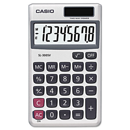 Casio® wholesale. Sl-300sv Handheld Calculator, 8-digit Lcd. HSD Wholesale: Janitorial Supplies, Breakroom Supplies, Office Supplies.