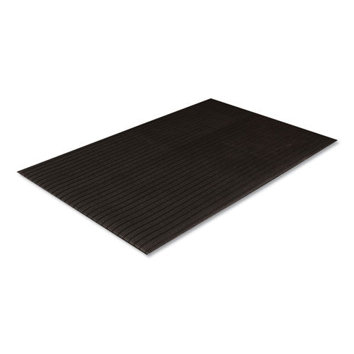 Crown wholesale. Ribbed Vinyl Anti-fatigue Mat, 36 X 60, Black. HSD Wholesale: Janitorial Supplies, Breakroom Supplies, Office Supplies.
