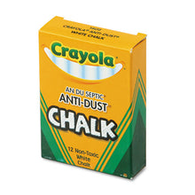 Load image into Gallery viewer, Crayola® wholesale. Nontoxic Anti-dust Chalk, White, 12 Sticks-box. HSD Wholesale: Janitorial Supplies, Breakroom Supplies, Office Supplies.