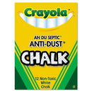 Crayola® wholesale. Nontoxic Anti-dust Chalk, White, 12 Sticks-box. HSD Wholesale: Janitorial Supplies, Breakroom Supplies, Office Supplies.