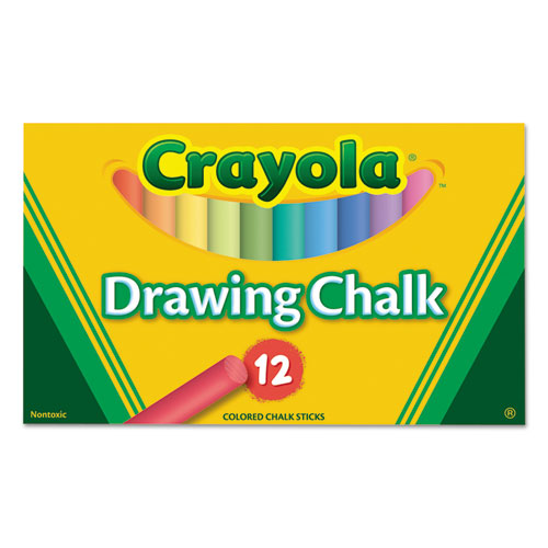 Crayola® wholesale. Colored Drawing Chalk, 12 Assorted Colors 12 Sticks-set. HSD Wholesale: Janitorial Supplies, Breakroom Supplies, Office Supplies.