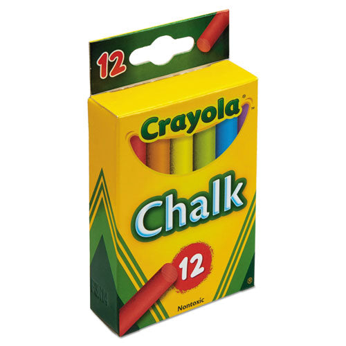Crayola® wholesale. Chalk, 6 Assorted Colors, 12 Sticks-box. HSD Wholesale: Janitorial Supplies, Breakroom Supplies, Office Supplies.