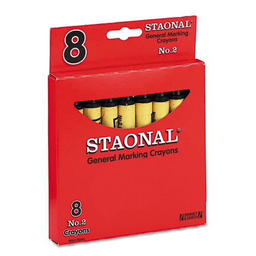 Crayola® wholesale. Staonal Marking Crayons, Black, 8-box. HSD Wholesale: Janitorial Supplies, Breakroom Supplies, Office Supplies.