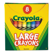 Load image into Gallery viewer, Crayola® wholesale. Large Crayons, Tuck Box, 8 Colors-box. HSD Wholesale: Janitorial Supplies, Breakroom Supplies, Office Supplies.