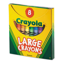 Load image into Gallery viewer, Crayola® wholesale. Large Crayons, Tuck Box, 8 Colors-box. HSD Wholesale: Janitorial Supplies, Breakroom Supplies, Office Supplies.