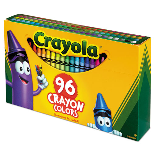 Crayola® wholesale. Classic Color Crayons In Flip-top Pack With Sharpener, 96 Colors. HSD Wholesale: Janitorial Supplies, Breakroom Supplies, Office Supplies.
