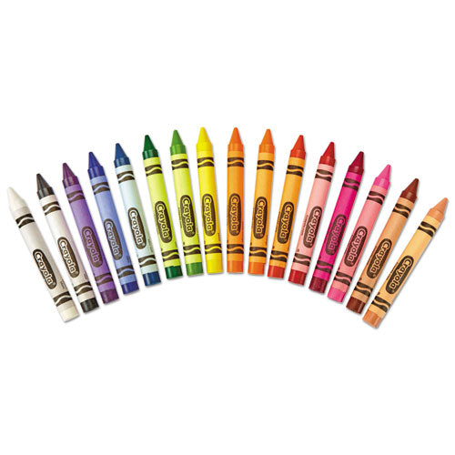 Crayola® wholesale. Large Crayons, 16 Colors-box. HSD Wholesale: Janitorial Supplies, Breakroom Supplies, Office Supplies.