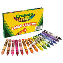 Load image into Gallery viewer, Crayola® wholesale. Large Crayons, 16 Colors-box. HSD Wholesale: Janitorial Supplies, Breakroom Supplies, Office Supplies.