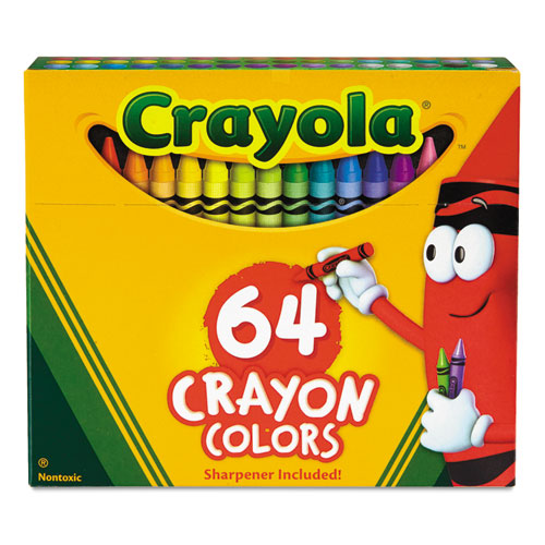 Crayola® wholesale. Classic Color Crayons In Flip-top Pack With Sharpener, 64 Colors. HSD Wholesale: Janitorial Supplies, Breakroom Supplies, Office Supplies.