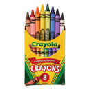 Crayola® wholesale. Classic Color Crayons, Peggable Retail Pack, Peggable Retail Pack, 8 Colors. HSD Wholesale: Janitorial Supplies, Breakroom Supplies, Office Supplies.