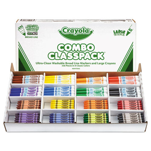 Crayola® wholesale. Classpack Crayons W-markers, 8 Colors, 128 Each Crayons-markers, 256-box. HSD Wholesale: Janitorial Supplies, Breakroom Supplies, Office Supplies.