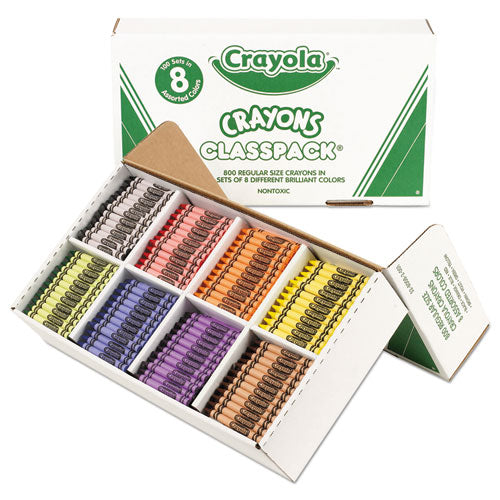 Crayola® wholesale. Classpack Regular Crayons, 8 Colors, 800-bx. HSD Wholesale: Janitorial Supplies, Breakroom Supplies, Office Supplies.