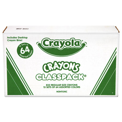 Crayola® wholesale. Classpack Regular Crayons, Assorted, 13 Caddies, 832-box. HSD Wholesale: Janitorial Supplies, Breakroom Supplies, Office Supplies.