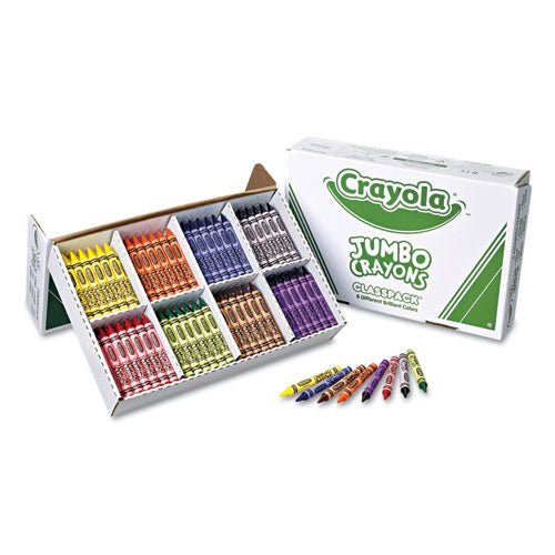 Crayola® wholesale. Jumbo Classpack Crayons, 25 Each Of 8 Colors, 200-set. HSD Wholesale: Janitorial Supplies, Breakroom Supplies, Office Supplies.