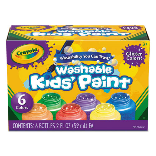 Crayola® wholesale. Washable Paint, 6 Colors, Blue-green-orange-purple-red-yellow, 2 Oz. HSD Wholesale: Janitorial Supplies, Breakroom Supplies, Office Supplies.