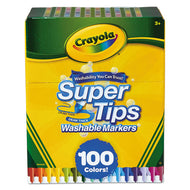 Crayola® wholesale. Super Tips Washable Markers, Broad-fine Bullet Tip, Assorted Colors, 100-set. HSD Wholesale: Janitorial Supplies, Breakroom Supplies, Office Supplies.