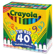 Crayola® wholesale. Ultra-clean Washable Markers, Broad Bullet Tip, Assorted Colors, 40-set. HSD Wholesale: Janitorial Supplies, Breakroom Supplies, Office Supplies.