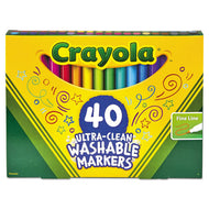 Crayola® wholesale. Ultra-clean Washable Markers, Fine Bullet Tip, Classic Colors, 40-set. HSD Wholesale: Janitorial Supplies, Breakroom Supplies, Office Supplies.