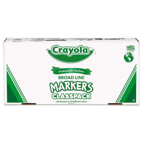 Crayola® wholesale. Non-washable Marker, Broad Bullet Tip, Assorted Colors, 256-box. HSD Wholesale: Janitorial Supplies, Breakroom Supplies, Office Supplies.