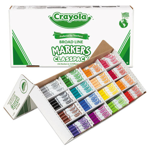 Crayola® wholesale. Non-washable Marker, Broad Bullet Tip, Assorted Colors, 256-box. HSD Wholesale: Janitorial Supplies, Breakroom Supplies, Office Supplies.
