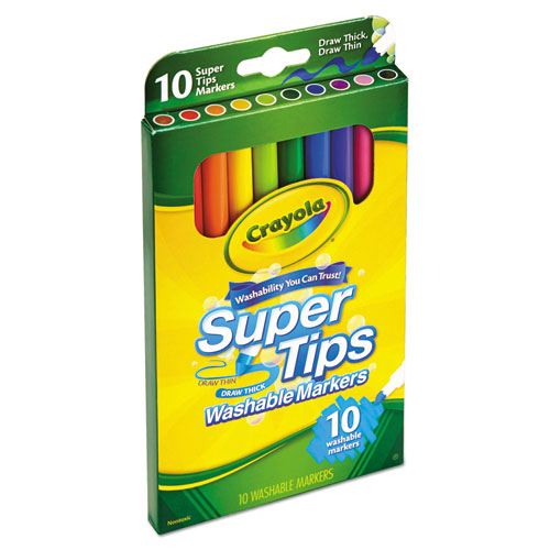 Crayola® wholesale. Washable Super Tips Markers, Broad-fine Bullet Tip, Assorted Colors,. HSD Wholesale: Janitorial Supplies, Breakroom Supplies, Office Supplies.