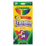 Crayola® wholesale. Erasable Color Pencil Set, 3.3 Mm, 2b (#1), Assorted Lead-barrel Colors, 24-pack. HSD Wholesale: Janitorial Supplies, Breakroom Supplies, Office Supplies.