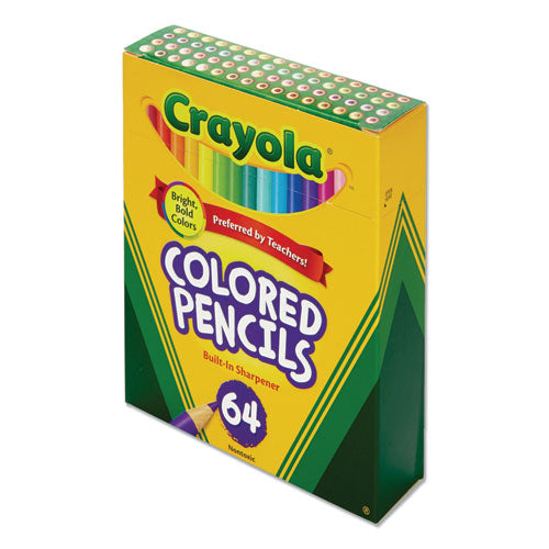 Crayola® wholesale. Short Colored Pencils Hinged Top Box With Sharpener, 3.3 Mm, 2b (