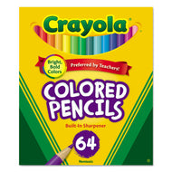 Crayola® wholesale. Short Colored Pencils Hinged Top Box With Sharpener, 3.3 Mm, 2b (#1), Assorted Lead-barrel Colors, 64-pack. HSD Wholesale: Janitorial Supplies, Breakroom Supplies, Office Supplies.