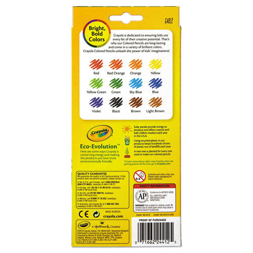 Crayola® wholesale. Erasable Color Pencil Set, 3.3 Mm, 2b (