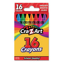 Cra-Z-Art® wholesale. Crayons, 16 Assorted Colors, 16-set. HSD Wholesale: Janitorial Supplies, Breakroom Supplies, Office Supplies.