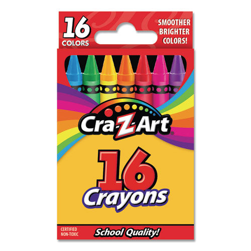 Cra-Z-Art® wholesale. Crayons, 16 Assorted Colors, 16-set. HSD Wholesale: Janitorial Supplies, Breakroom Supplies, Office Supplies.