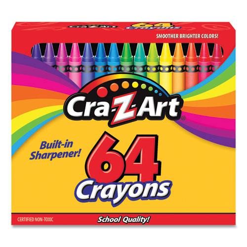 Cra-Z-Art® wholesale. Crayons, 64 Assorted Colors, 64-pack. HSD Wholesale: Janitorial Supplies, Breakroom Supplies, Office Supplies.