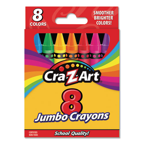 Cra-Z-Art® wholesale. Jumbo Crayons, 8 Assorted Colors, 8-pack. HSD Wholesale: Janitorial Supplies, Breakroom Supplies, Office Supplies.