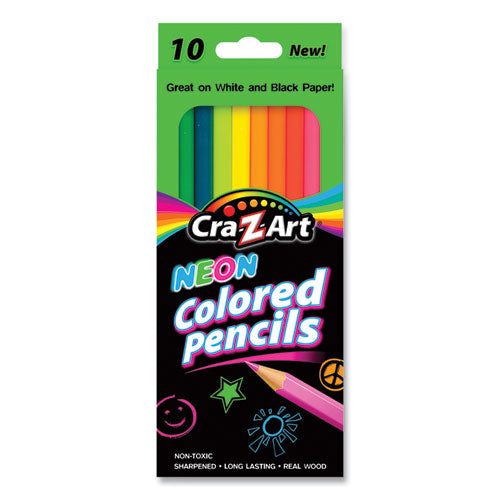 Cra-Z-Art® wholesale. Neon Colored Pencils, 10 Assorted Lead-barrell Colors, 10-set. HSD Wholesale: Janitorial Supplies, Breakroom Supplies, Office Supplies.