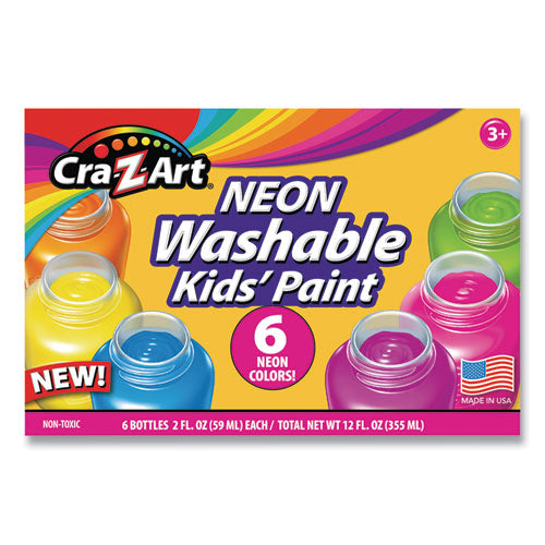 Cra-Z-Art® wholesale. Neon Washable Kids' Paint, 6 Assorted Colors, 2 Oz, 6-set. HSD Wholesale: Janitorial Supplies, Breakroom Supplies, Office Supplies.