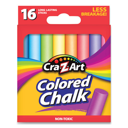 Cra-Z-Art® wholesale. Colored Chalk, Assorted Colors, 16-pack. HSD Wholesale: Janitorial Supplies, Breakroom Supplies, Office Supplies.