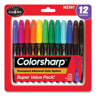 Cra-Z-Art® wholesale. Colorsharp Permanent Markers, Fine Bullet Tip, Assorted Colors, 12-set. HSD Wholesale: Janitorial Supplies, Breakroom Supplies, Office Supplies.